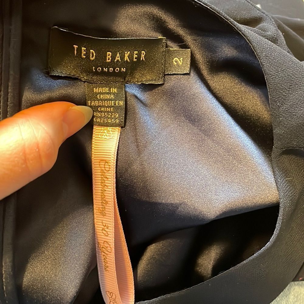 Ted Baker Gaenor Embroidered Mini Dress Midnight Blue - Picture 7 of 8